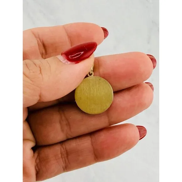 10K Solid Gold Saint Michael Pendant MedallionDije medalla San Miguel Arcangel